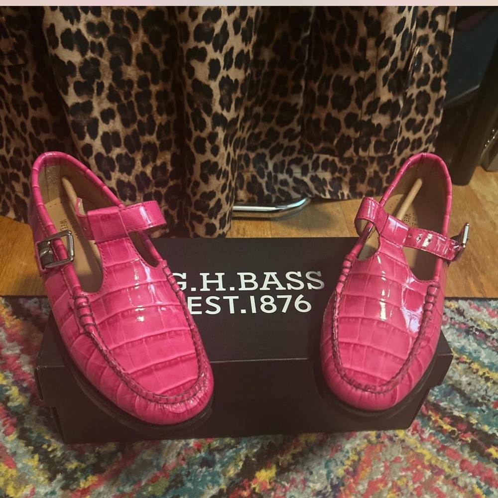 G.H. Bass & Co Pink Reptile Mary Jane